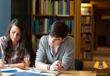 How To Write A Research Case Study? students writing research case study in library