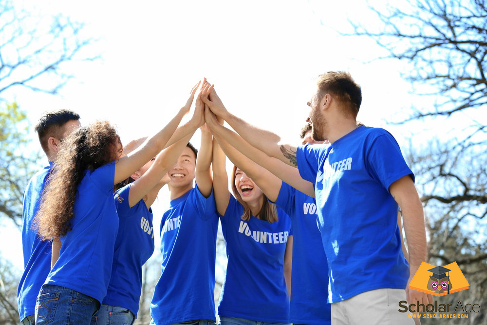 group of people enjoy internship abroad as volunteers