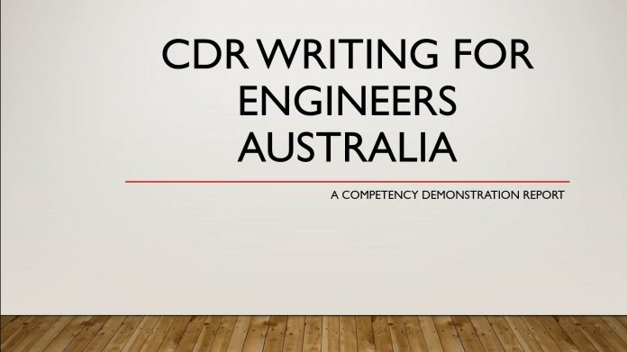 Competency Demonstration Report CDR writing for engineers Australia