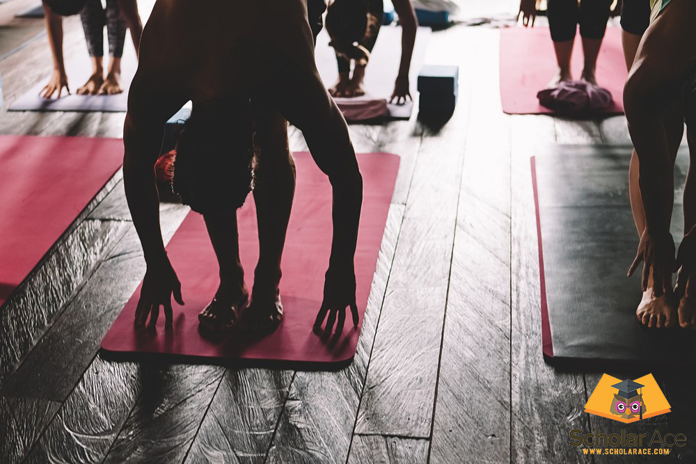 yoga underway in himalayas