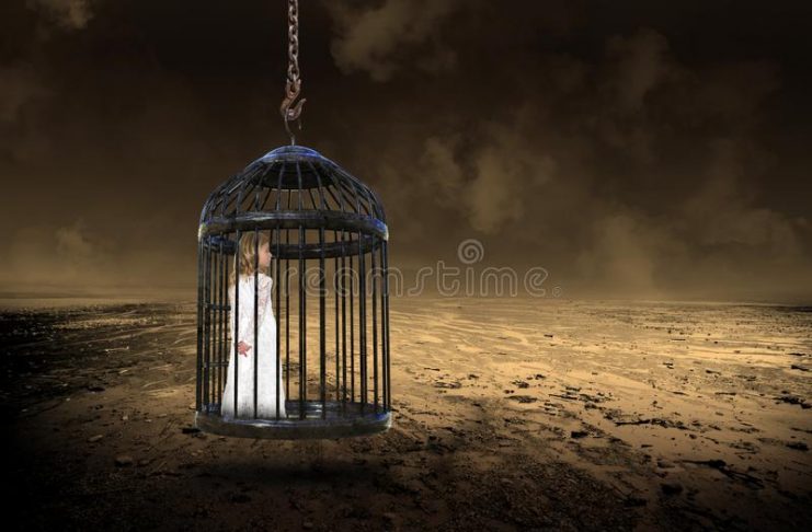A girl in the cage of insecurities