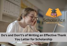 Do’s and Don’t’s of Writing an Effective Thank You Letter for Scholarship TillDo's and Don't's of Writing an Effective Thank You Letter for Scholarsh